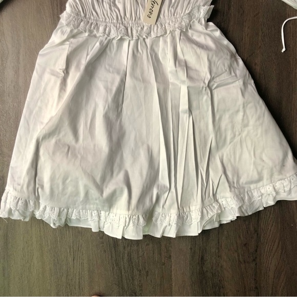 For Love and Lemons Jackson Mini Dress NWT White Size XS Milkmaid Farmhouse - Picture 5 of 14